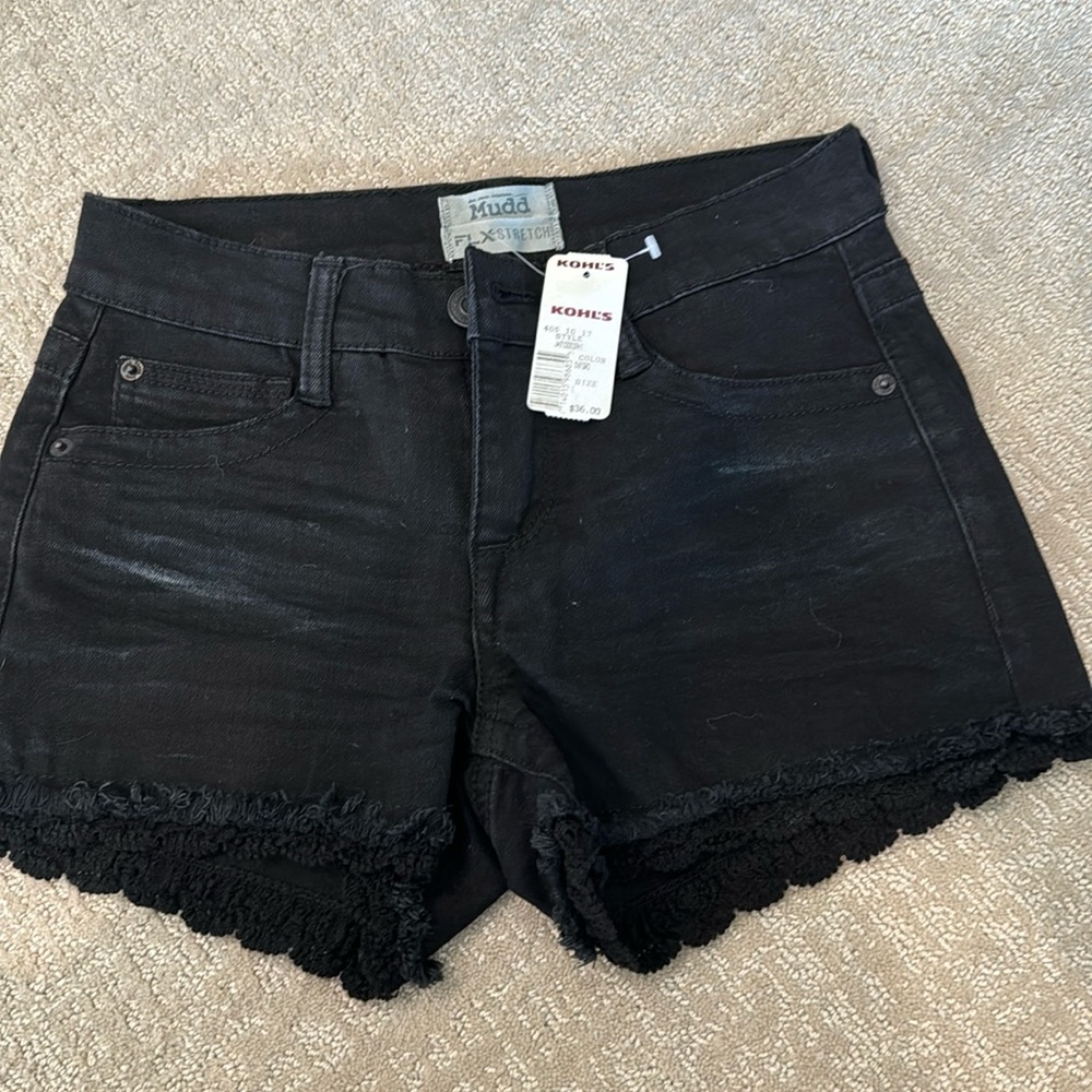 Never worn Miss black denim short